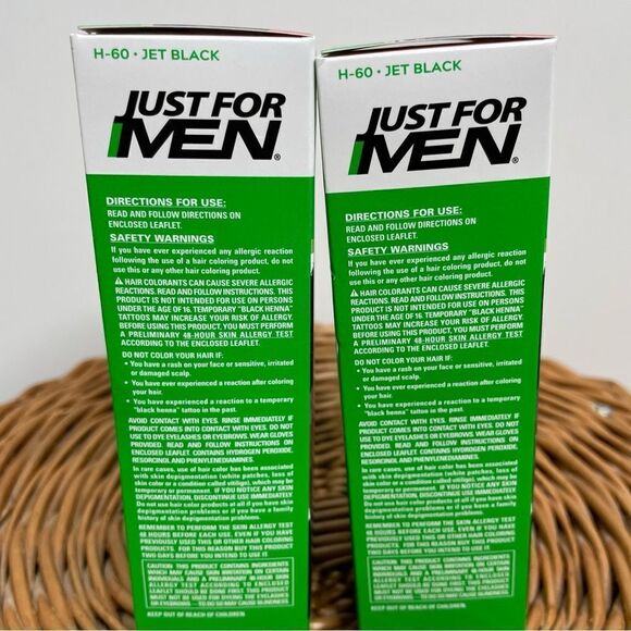 Just For Men Hair Color Original Formula Shampoo-in H-60 Jet Black Lot of 2. - Picture 3 of 6
